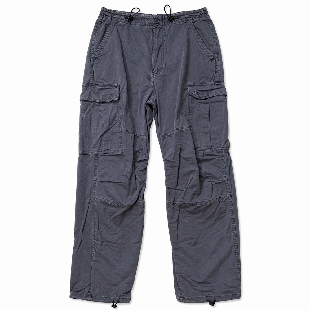 Brandy Melville Gray Cotton Cargo Pants Multiple Pockets Straight Leg